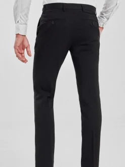 Zwart - Tailored fit - Chique stretchy broek