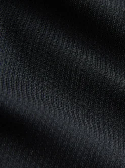 Zwart - Tailored fit - Smokingpantalon met biesdetail en textuur