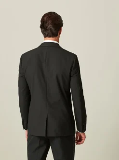 Zwart - Tailored fit - Smoking: colbert