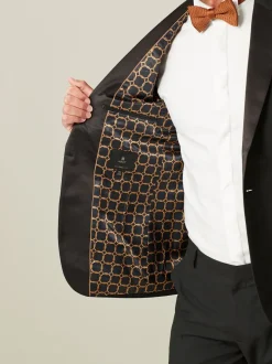 Zwart - Tailored fit - Smoking: colbert