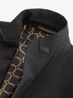 Zwart - Tailored fit - Smoking: colbert
