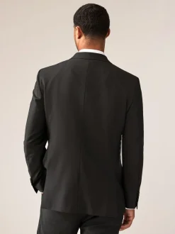 Zwart - Tailored fit - Tailored Fit Wool Blend Motionflex Suit Jacket