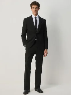 Zwart - Tailored Fit Tuxedo Suit Trousers