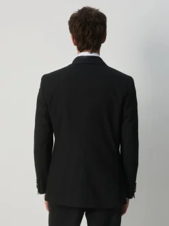 Zwart - Tailored Fit Tuxedo Suit Jacket