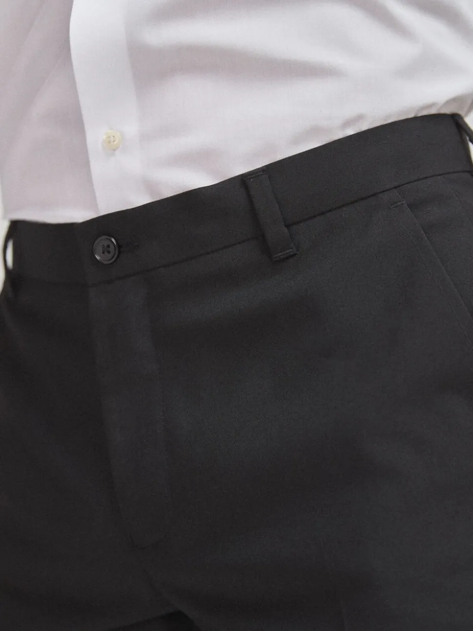 Zwart - Taps toelopende slim-fit - Chique stretchy broek