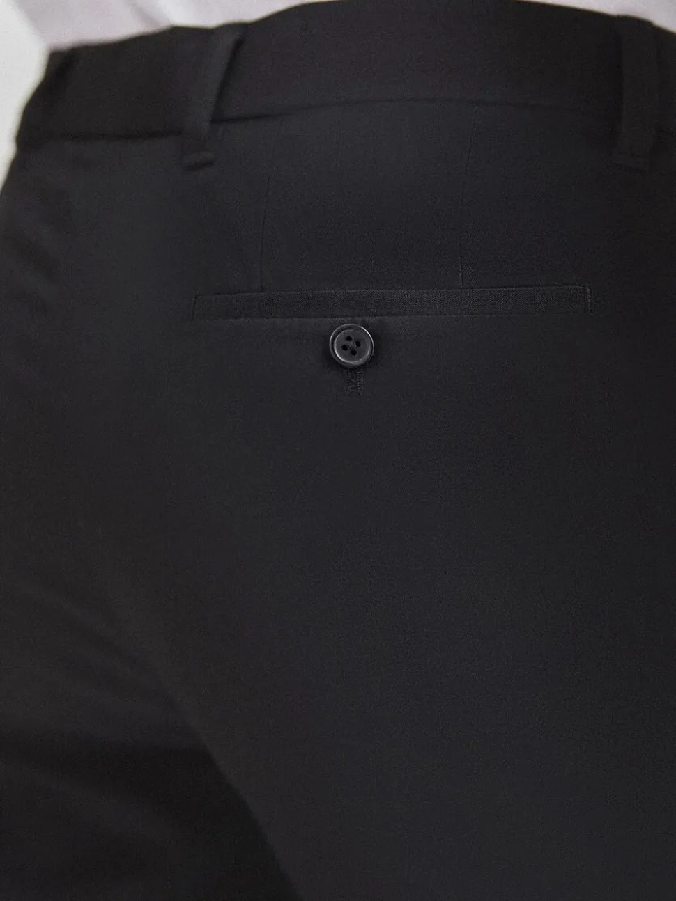 Zwart - Taps toelopende slim-fit - Chique stretchy broek
