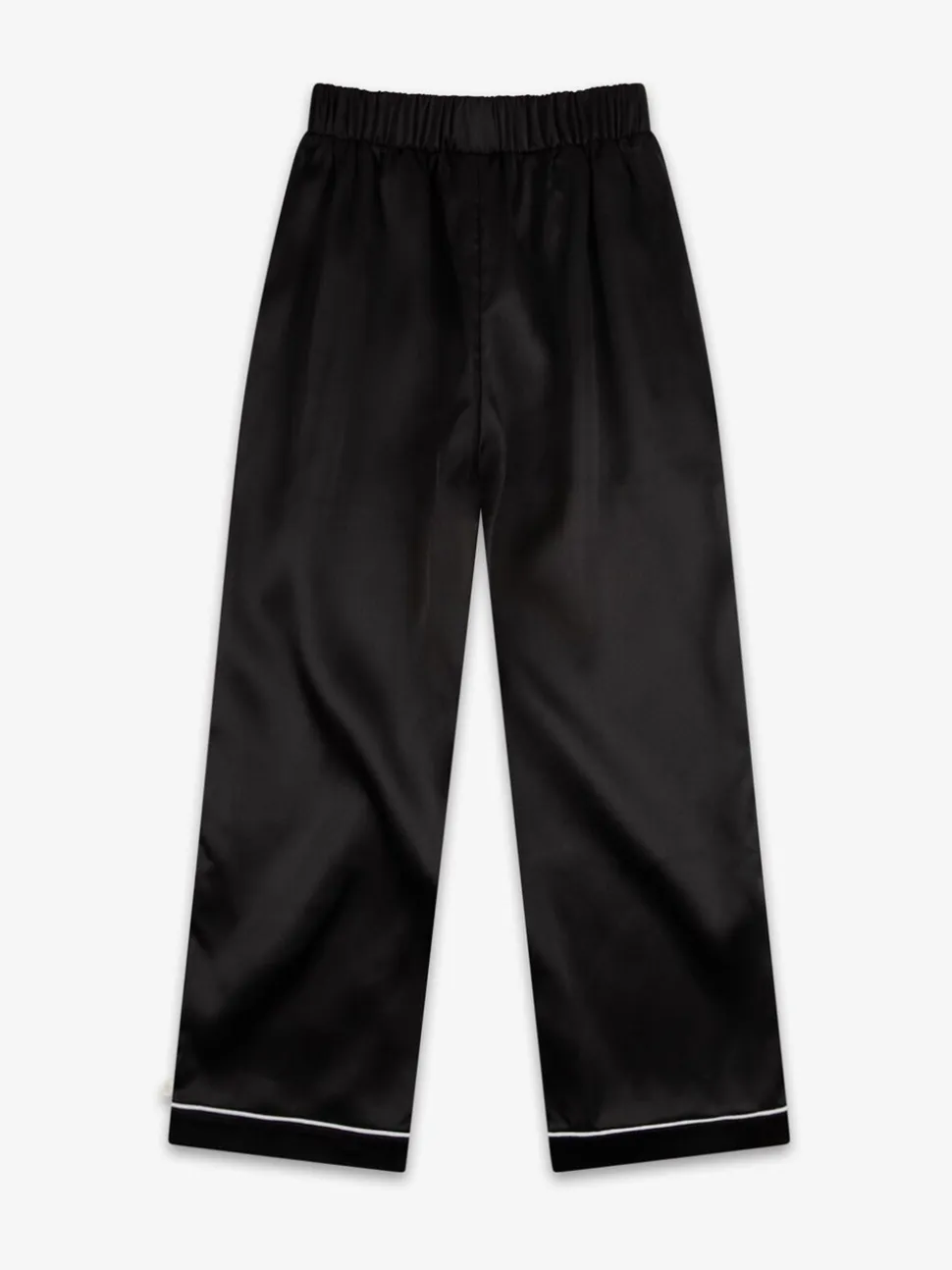 Zwart - The Little Tailor Satijnen Kinder Kerstmis Pyjama's met Knoopsluiting
