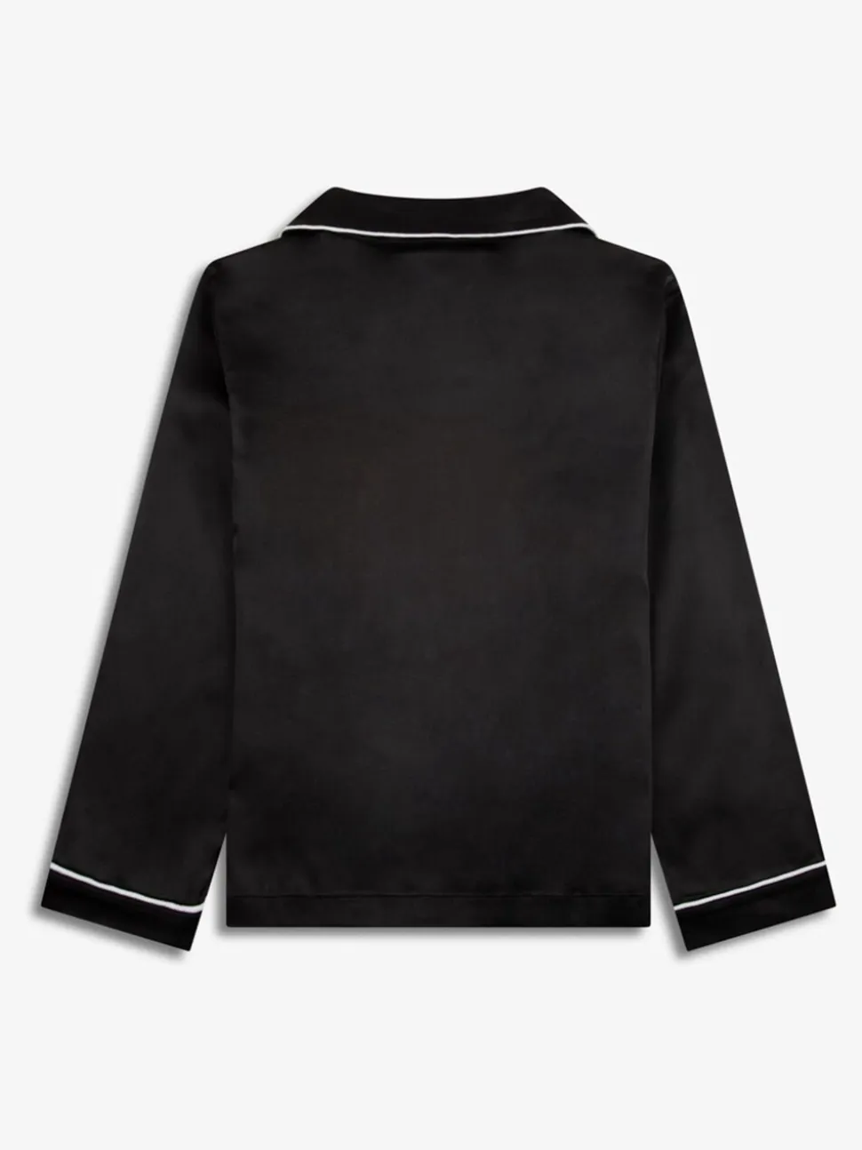 Zwart - The Little Tailor Satijnen Kinder Kerstmis Pyjama's met Knoopsluiting