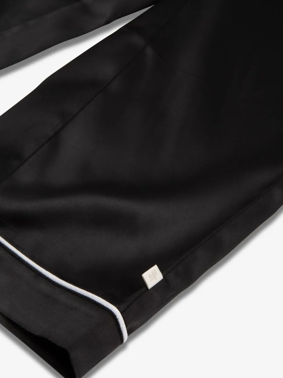 Zwart - The Little Tailor Satijnen Kinder Kerstmis Pyjama's met Knoopsluiting