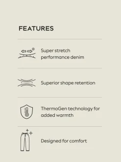 Zwart - ThermoGen - Straight fit - Motionflex jeans