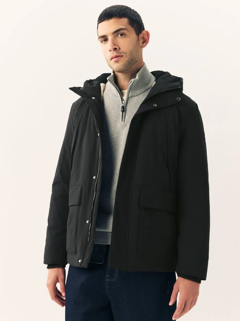 Zwart - ThermoGen Parka Jack met Borg voering