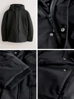 Zwart - ThermoGen Parka Jack met Borg voering