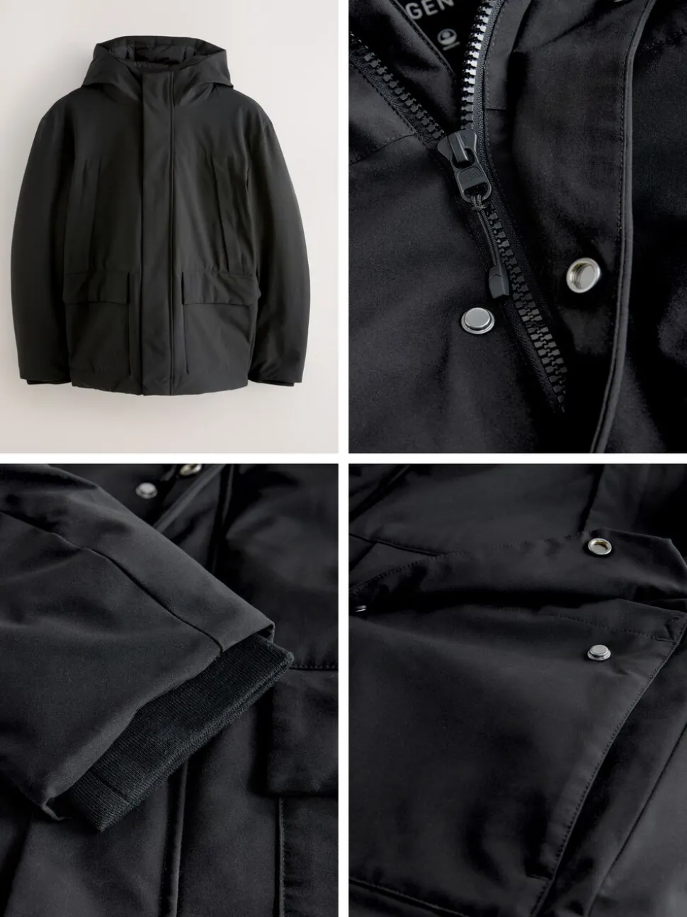 Zwart - ThermoGen Parka Jack met Borg voering