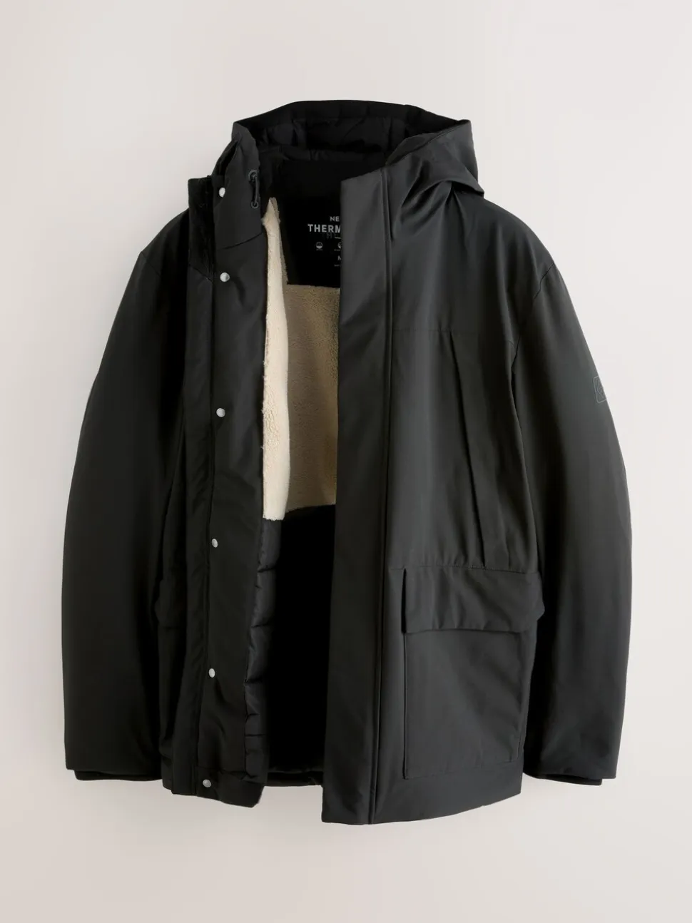 Zwart - ThermoGen Parka Jack met Borg voering