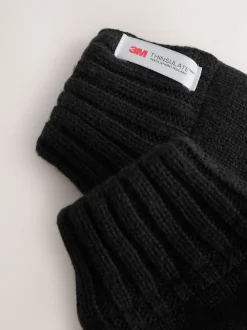 Zwart - Thinsulate Knitted Touchscreen Gloves