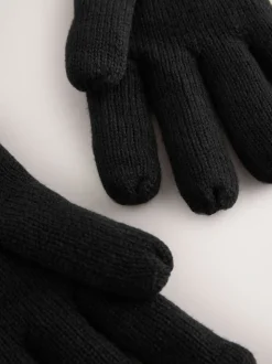 Zwart - Thinsulate Knitted Touchscreen Gloves