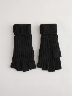 Zwart - Thinsulate® vingerloze handschoenen