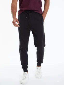 Zwart - Threadbare - Katoenen Blend joggingbroek