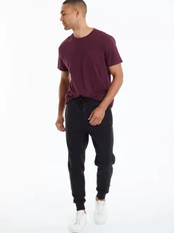 Zwart - Threadbare - Katoenen Blend joggingbroek