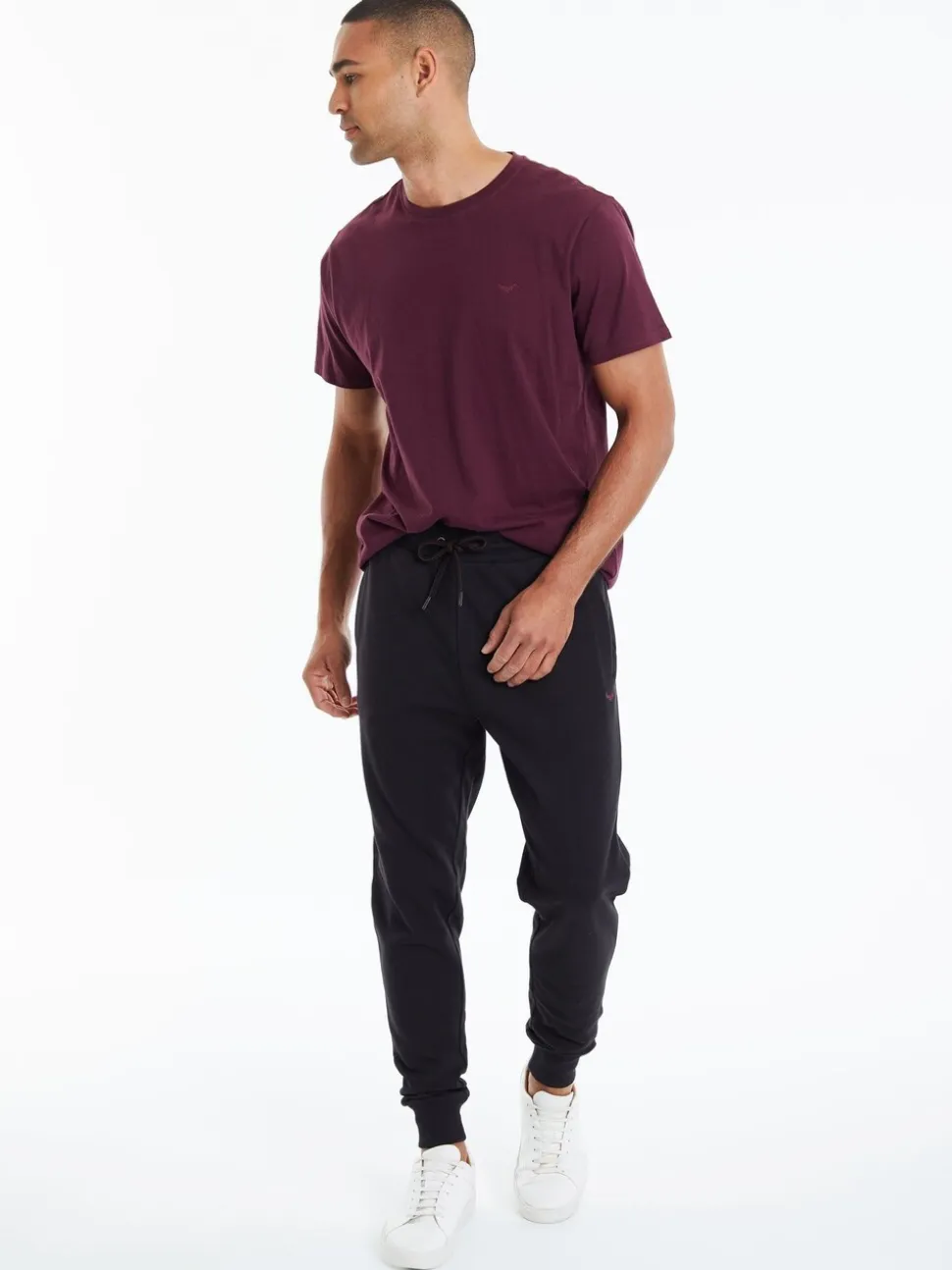 Zwart - Threadbare - Katoenen Blend joggingbroek