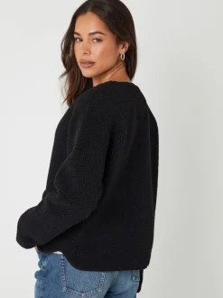 Zwart - Threadbare borg fleece Toggle jack