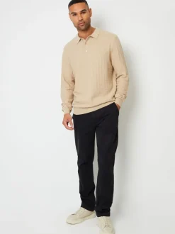 Zwart - Threadbare Broeken van canvas met Rechte pijpen en stretchy