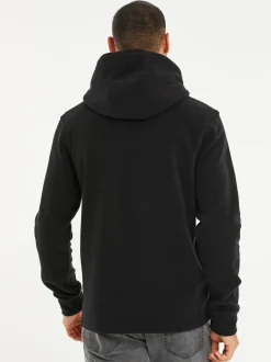 Zwart - Threadbare pullover-hoody van microfleece