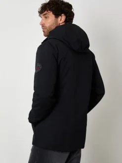 Zwart - Threadbare Showerproof Padded Hooded Coat