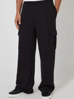 Zwart - Threadbare Wide Leg Cargo Joggers