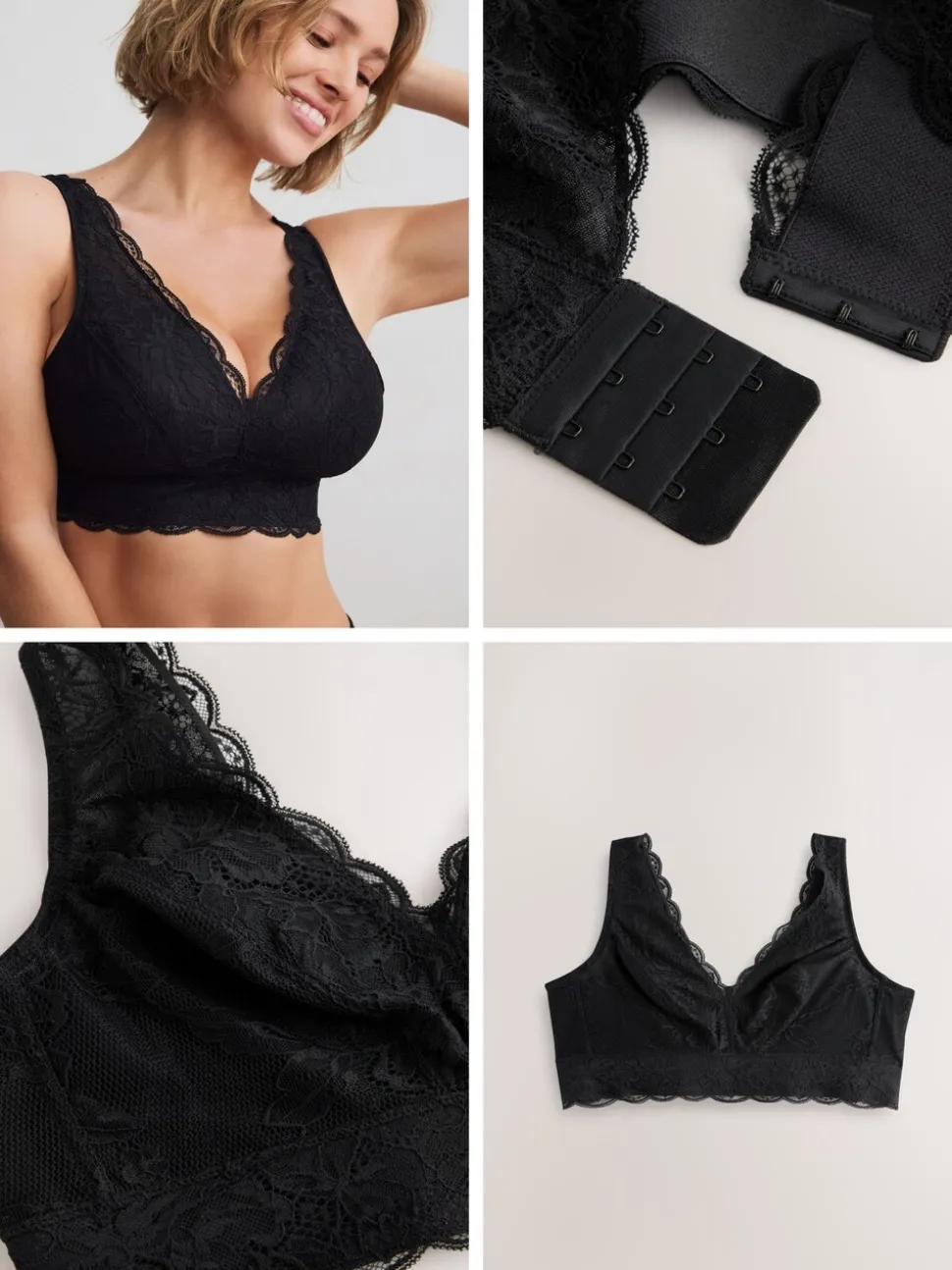 Zwart - Total Support Lace Bra