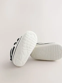 Zwart - Touch Fastening Baby Trainers (0-2mths)