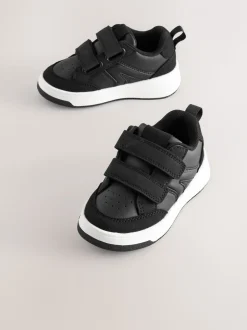 Zwart - Trainers met Klittenbandsluiting en twee banden
