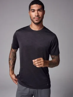 Zwart - T-shirt met korte mouwen - Active Gym Trainingstop