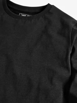Zwart - T-shirts met lange mouwen (3 - 16 jr)