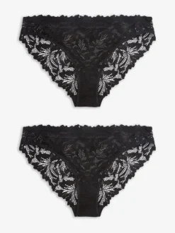 Zwart - Ultimate Comfort kanten slip verpakking van 2