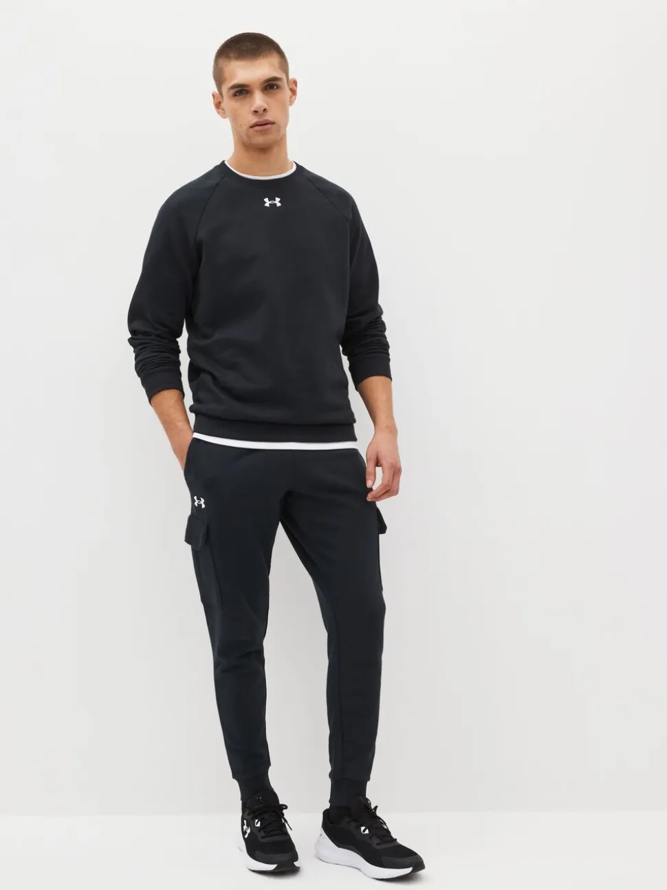 Zwart - Under Armour Rival cargojoggingbroek van fleece