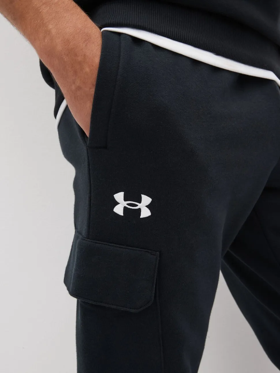 Zwart - Under Armour Rival cargojoggingbroek van fleece