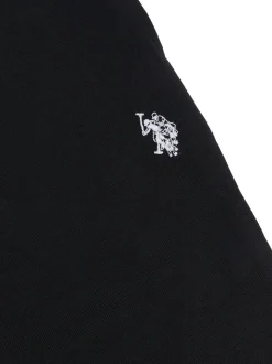 Zwart - U.S. Polo Assn Mens Double Horsemen Sweat 100% Cotton Shorts