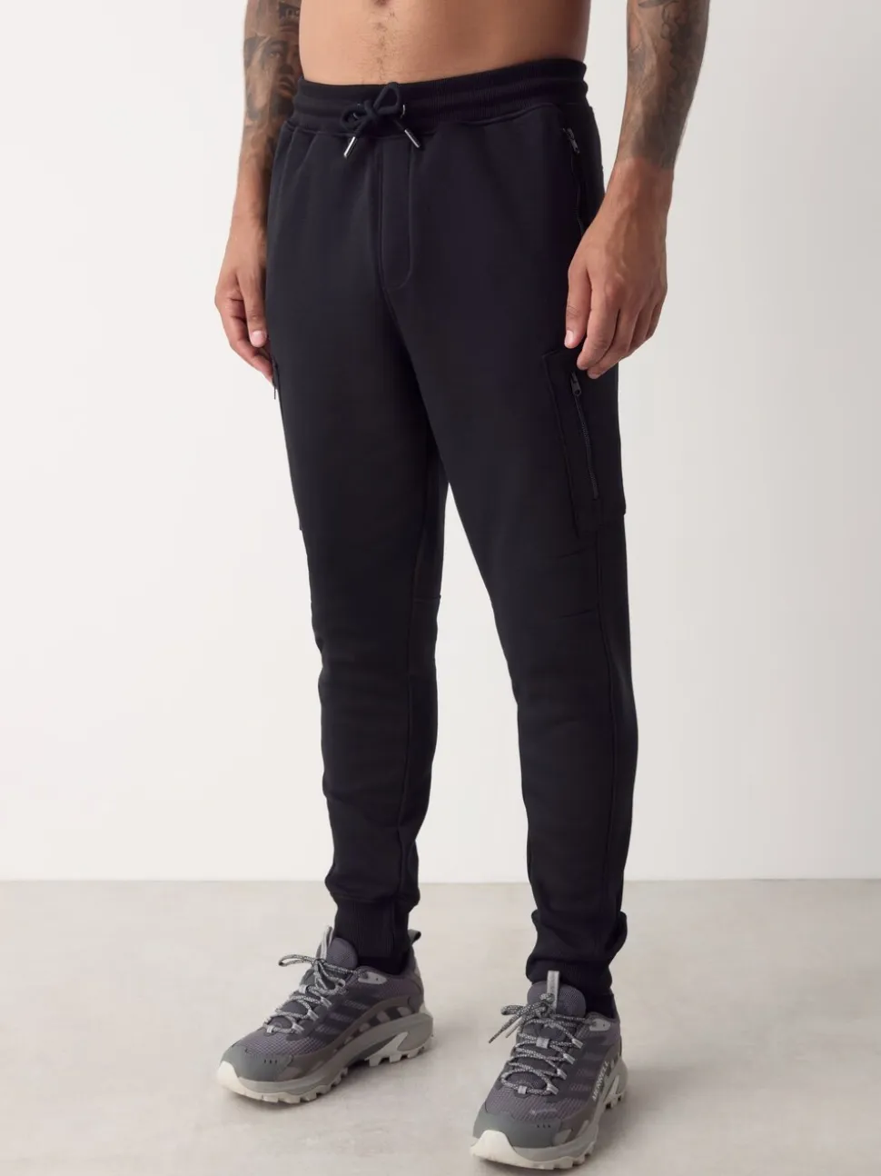 Zwart - Utility Brushback Heavyweight Cargo Joggers