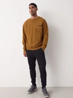 Zwart - Utility Brushback Heavyweight Cargo Joggers