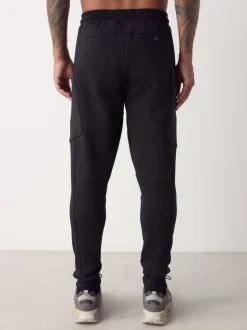 Zwart - Utility Brushback Heavyweight Cargo Joggers