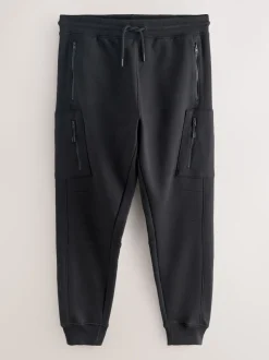 Zwart - Utility Brushback Heavyweight Cargo Joggers