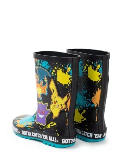 Zwart - Vanilla Underground Kids Pokemon Wellies with Handles