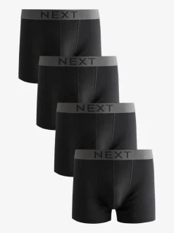 Zwart - Verpakking van 4 - 100% katoenen boxershorts