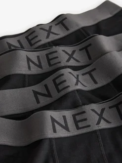Zwart - Verpakking van 4 - 100% katoenen boxershorts