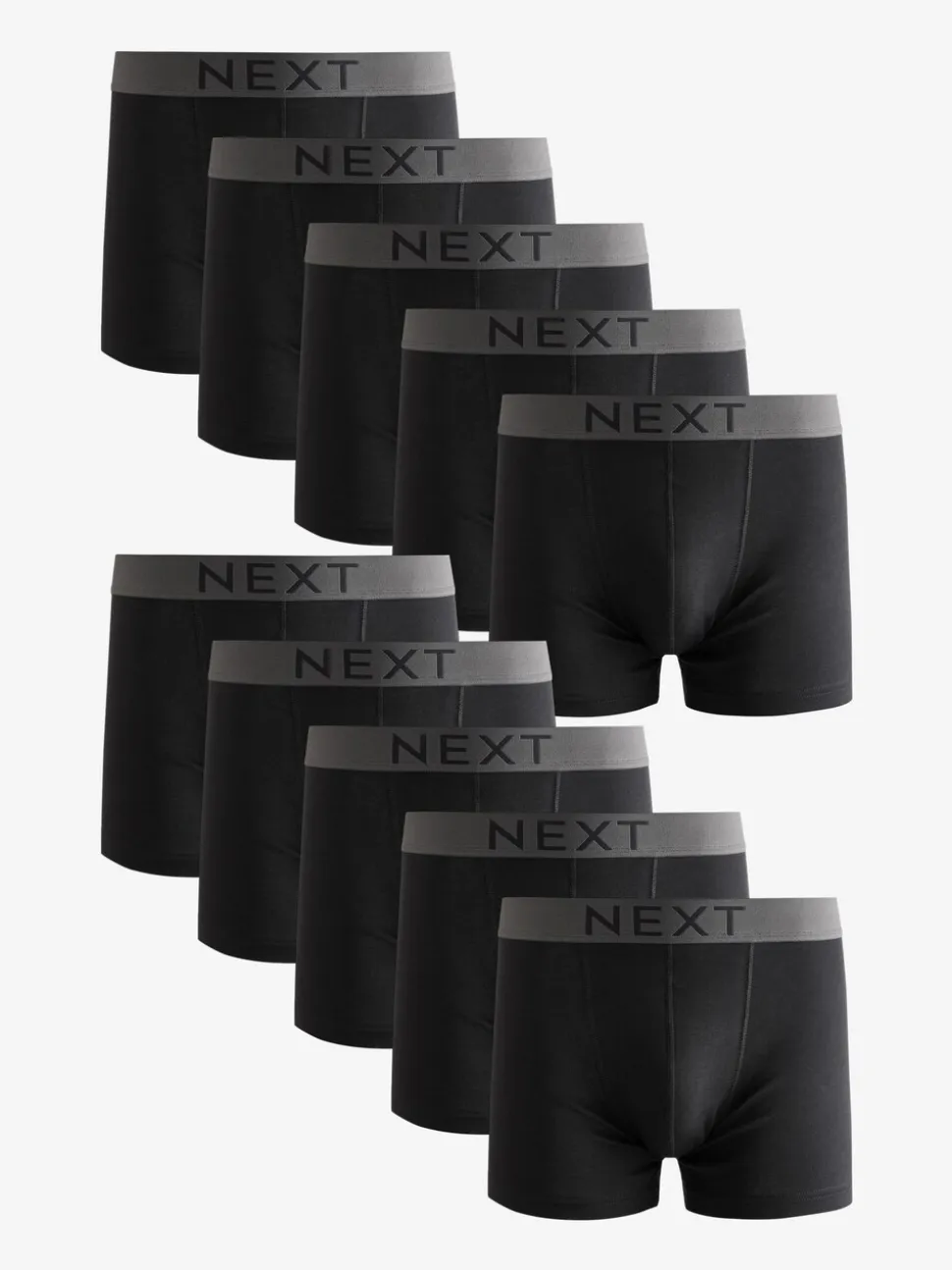 Zwart - Verpakking van 10 - 100% katoenen boxershorts
