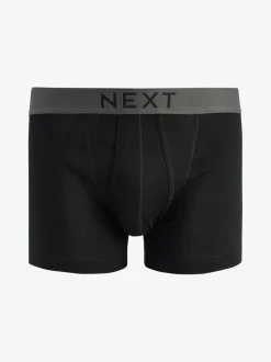 Zwart - Verpakking van 10 - A-frontboxershorts van 100% zuiver katoen