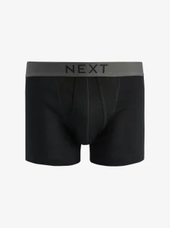 Zwart - Verpakking van 4 - A-frontboxershorts van 100% zuiver katoen