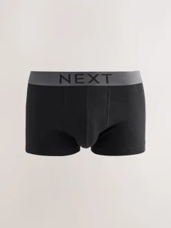 Zwart - Verpakking van 10 - Hipster boxershorts van 100% katoen