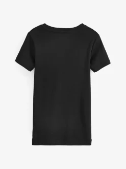 Zwart - Verpakking van 3 100% katoenen shirts met korte mouwen (1,5-16jr)